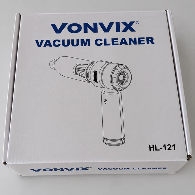 Color box and set for VONVIX car vacuum cleaner sample approval