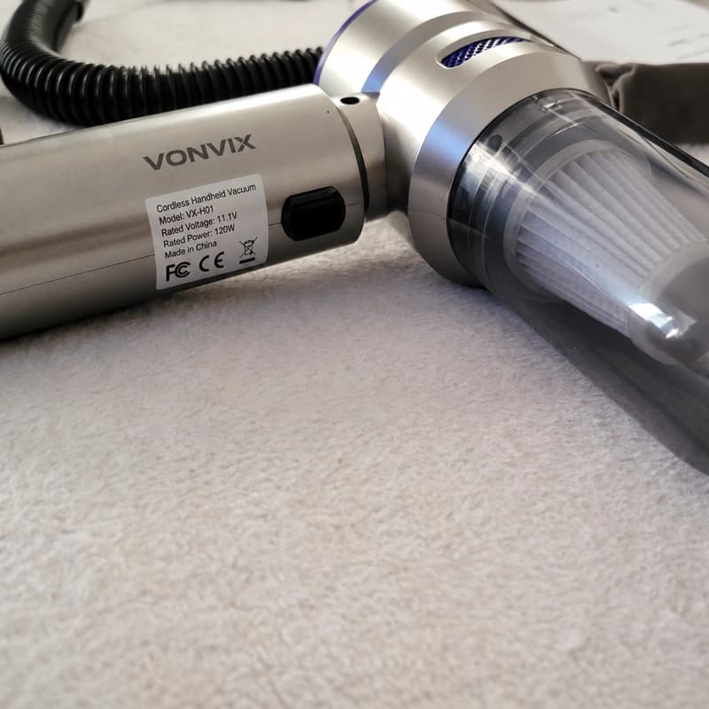 Nameplate and battery label for VONVIX car vacuum cleaner sample approval