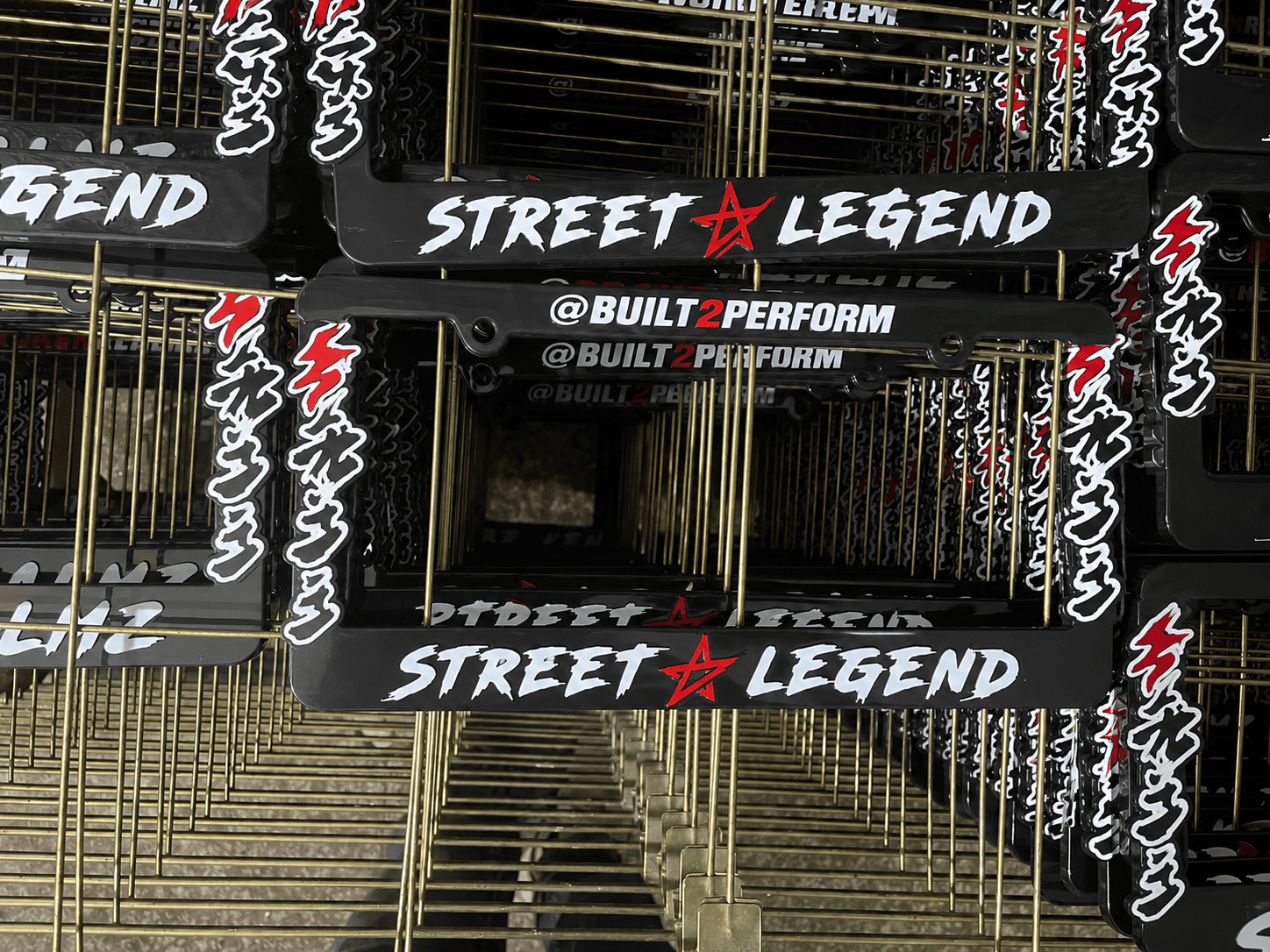 Inspection of a custom license plate frame logo